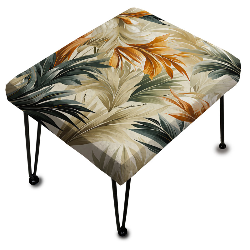 Natural Elements Tropical Pattern - Tropical Rectangle Ottoman