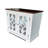 Logan Accent Solid Wood Cabinet W/ Mirror Door & Shelf Brown/White