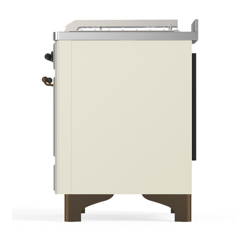Majestic III Series 48 Inch Dual Fuel Range with 5 Sealed Burners, Griddle, Frenchtop in Burgundy (Natural Gas, Chrome Trim)