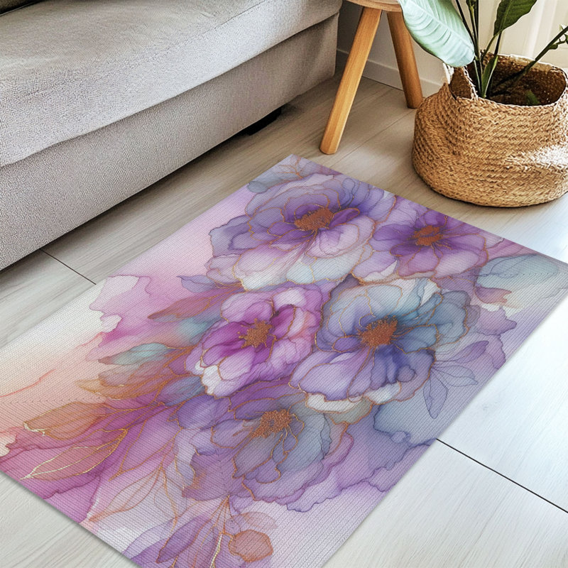 Tapis tressé violet, Rectangle 3 pi x 5 pi