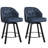 Swivel Faux Leather Counter Stool with Metal Legs-1386909519
