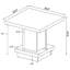 Ensemble de tables basses et de tables de bout carrées Cappuccino 2 pièces (table incluse seulement)