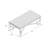     Pangea Home Sophia Modern Coffee Table – White High Gloss Coffee Table with Geometric Steel Base, Contemporary Living Room Centerpiece
