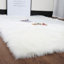 Eversole Handmade Shag Retangular White Rug-774972455
