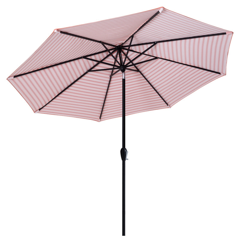 Parasol de marché 10 pi Fradin, Rouge / rose