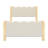 Modern Scalloped Upholstered Kids Twin Bed