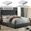 Lit tapissier en tissu, base de lit à hauteur réglable capitonnée-312617138-312617140