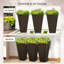 Ensemble de 3 grandes jardinières avec trou de drainage, pots de fleurs d'extérieur 28 po, jardinières d'intérieur-345994842