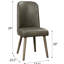 De 2 chaises d'appoint grises pour la salle à manger - Revêtement en cuir synthétique rembourré de forme moderne et confortable
