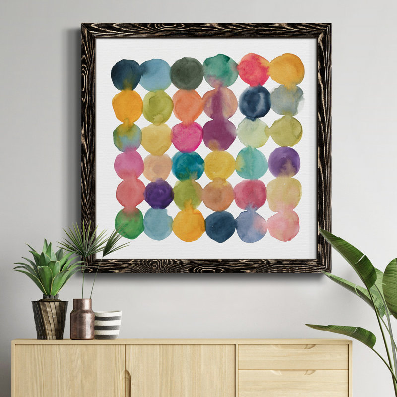 Modern Garden III - Peinture sur toile encadrée, H 20 po x l 20 po x P 1,5 po, Cadre noir