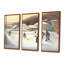 Enfants jouant au hockey en hiver IV - 3 pièces sur toile-88085345-88085346
