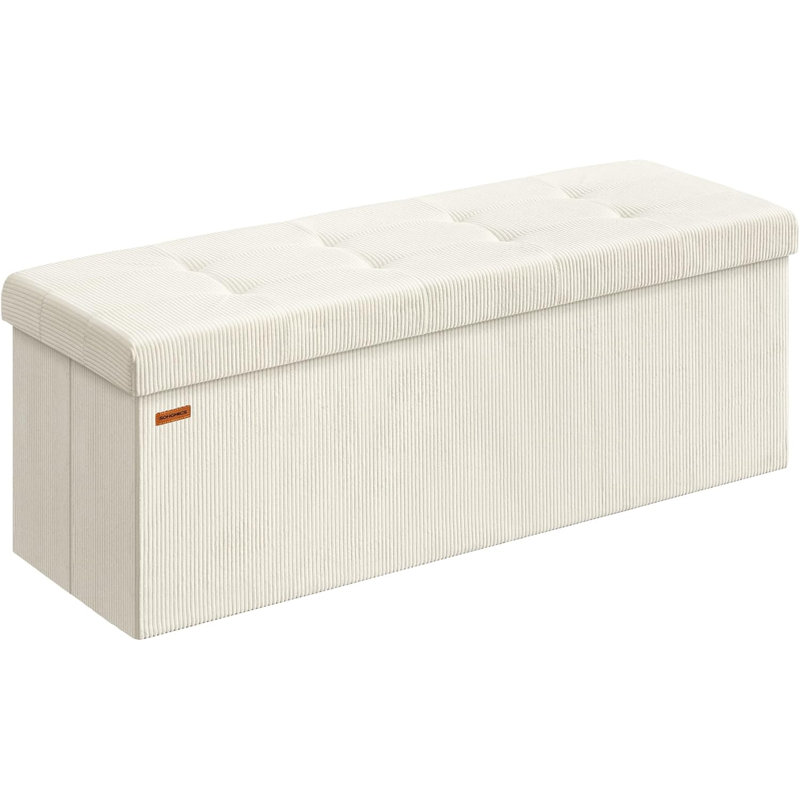 110cm Wide Standard Ottoman, White