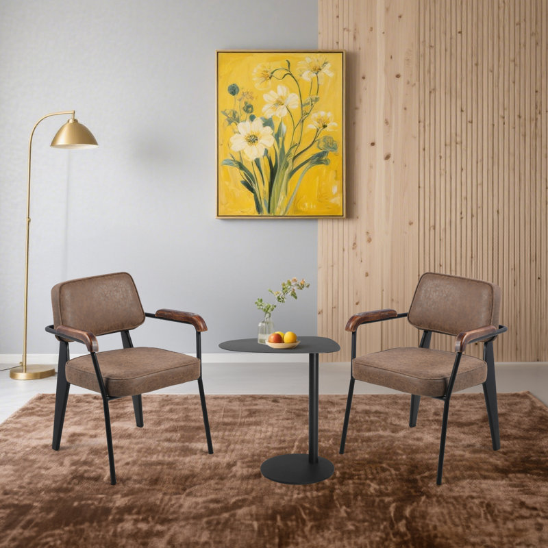Chaise d'appoint Pu, Brun, 2