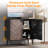 Modern Storage Free Standing Accent Cabinet, Buffet Cabinet with Doors, Wood Finish Sideboard Buffet with Storage-972068469
