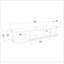 Meuble télé moderne, chêne noir et noir, 47,2 po x 9,2 po x 23,4 po | 100% panneau de particules enduit de mélamine, épaisseur: 0,7 pouce | Design élégant et fonctionnel, parfait pour le salon et les espaces de divertissement, assemblage facile-114228199