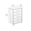 Commode 5 tiroirs Josiah