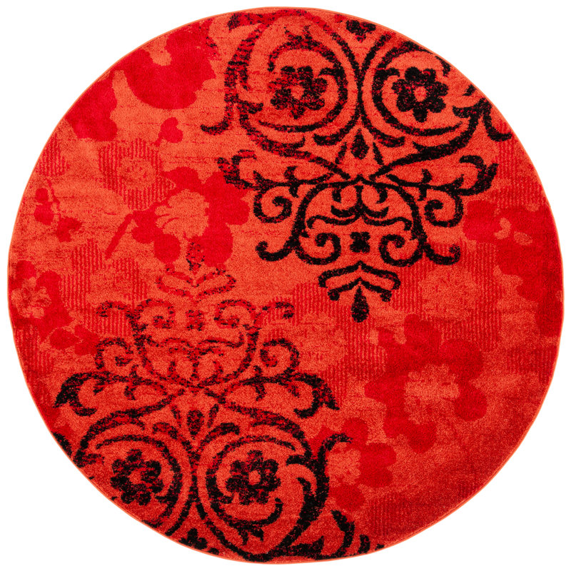 Lief Performance Floral Rug, Round 6'7"