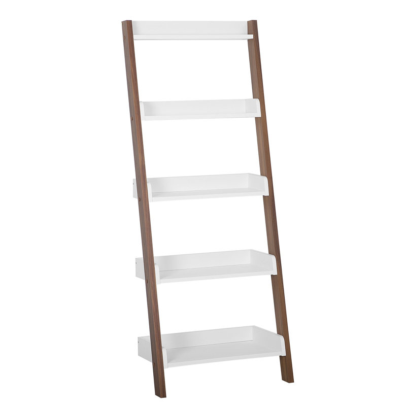 Cobden Ladder Bookcase, Dark Wood, 166cm H x 45cm W x 36cm D