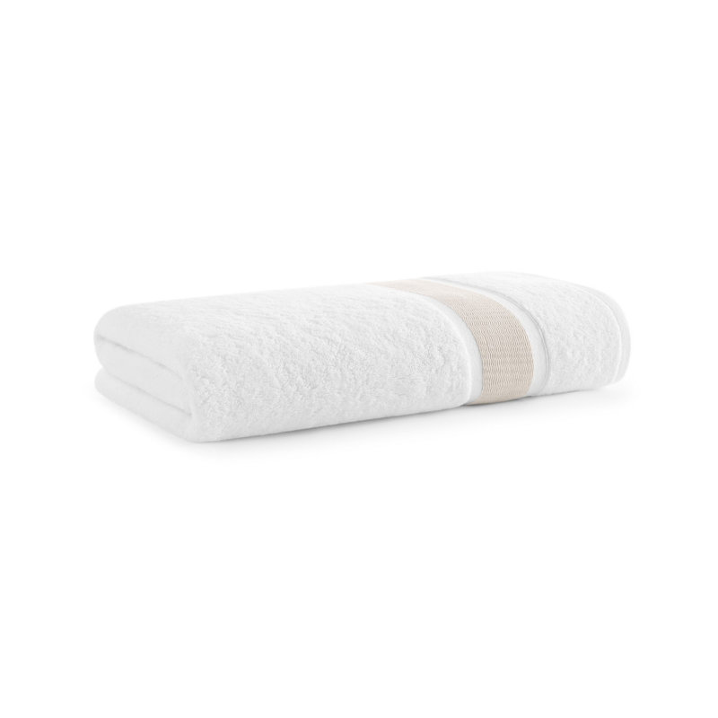 Drap de bain turc rayé en coton égéen 600 g / m² Aston & Arden, Beige
