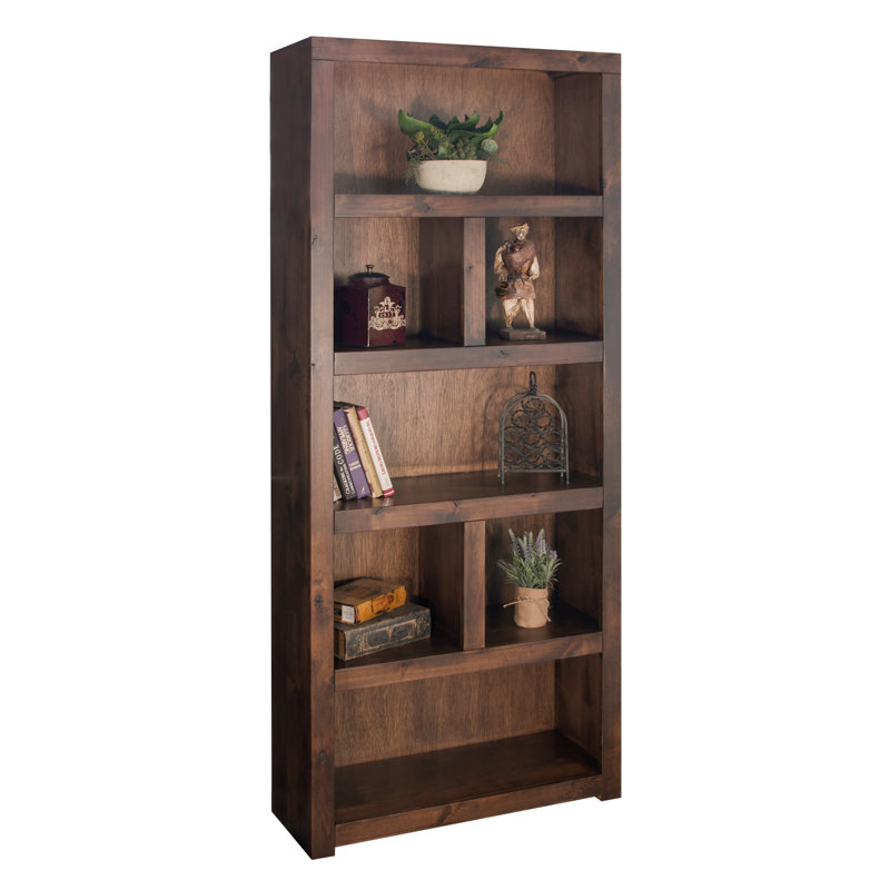 Bibliothèque 79 pouces de haut, aucun assemblage requis, finition whisky, (5 tablettes) H 79 po x l 32 po x P 12 po