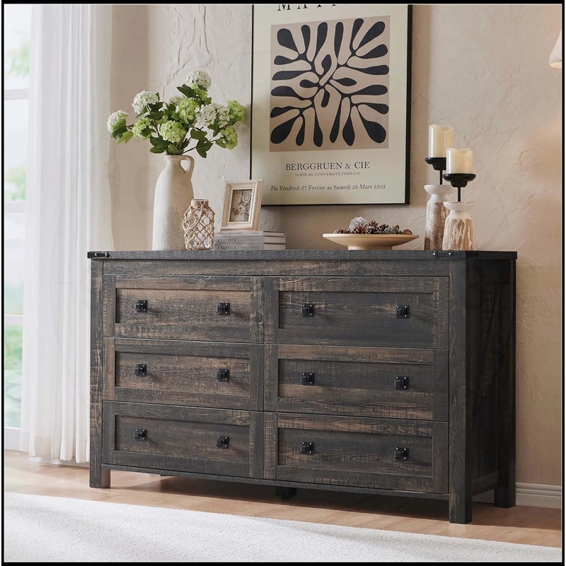 Charmante commode rustique pour la chambre à coucher et le salon, rehaussant le rangement et le style