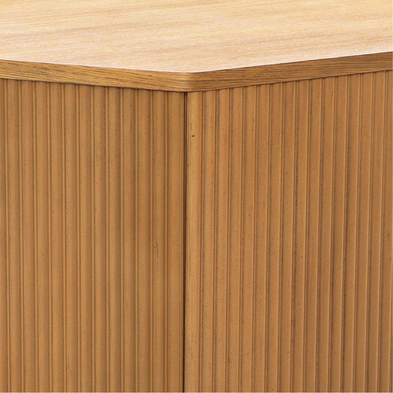 Table basse, hexagone cannelé