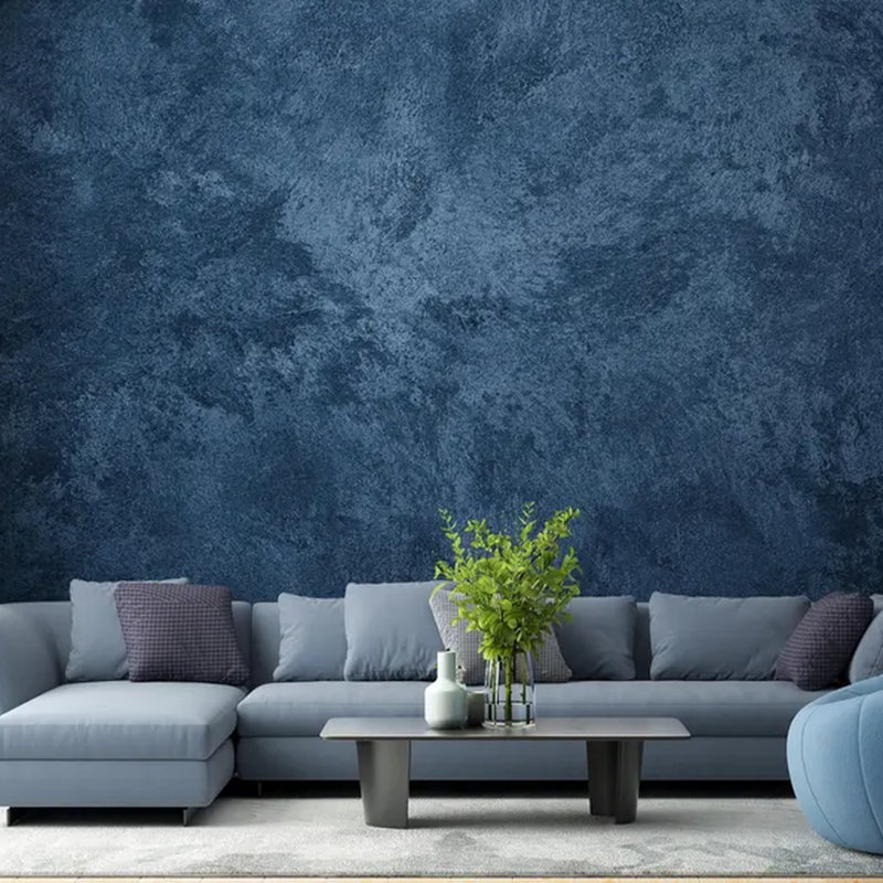 Textured Navy Wall Mural, 96" L x 108" W