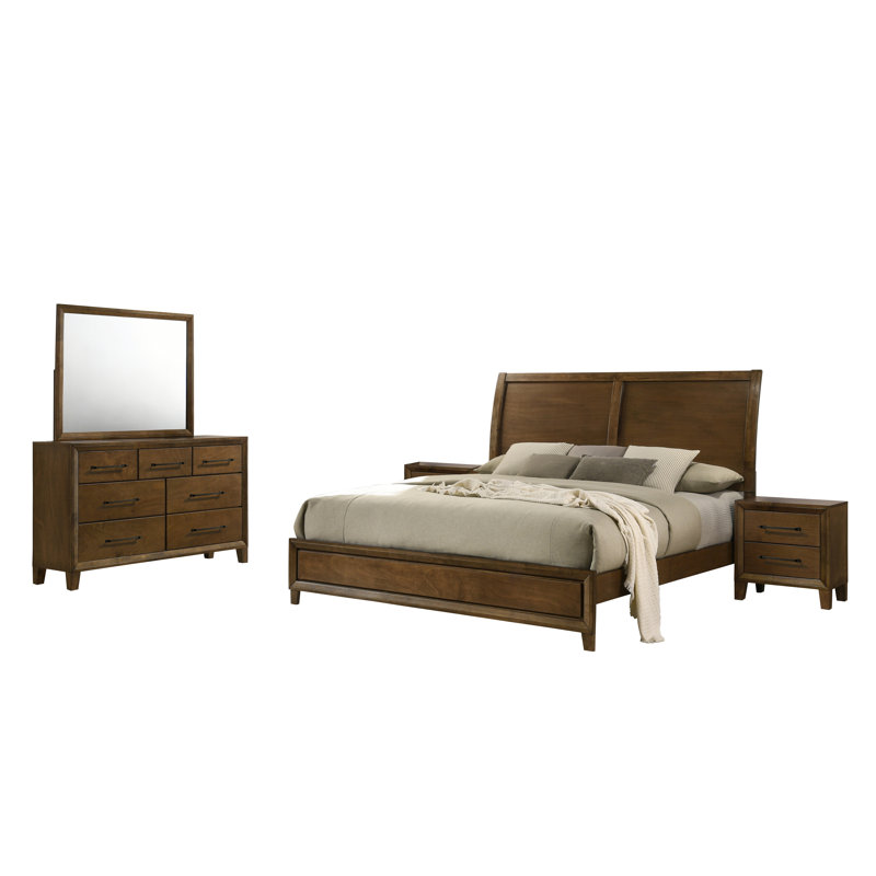 Bangor 5-Piece Wood King Bedroom Set, Brown, King
