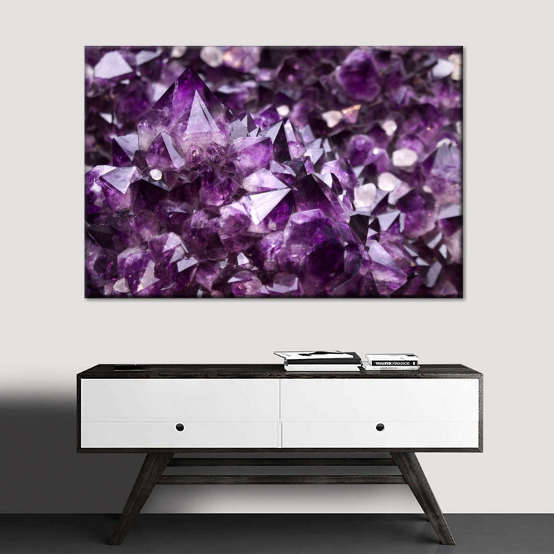 " Purple Amethyst Geode ", 24" H x 36" W x 1.25" D