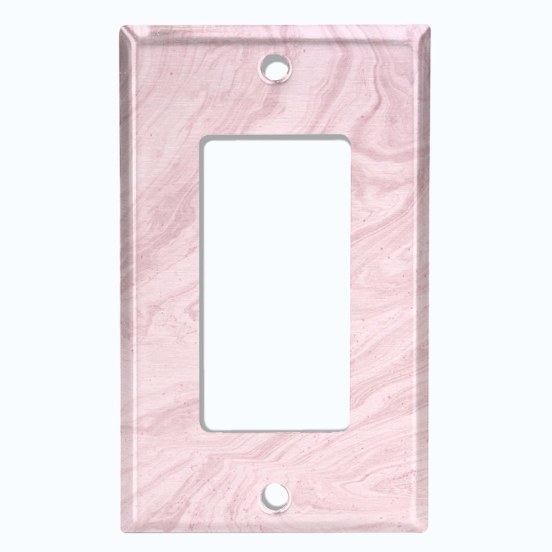 Plaque murale décorative 1-Gang, Rose / blanc