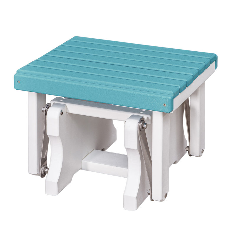Repose-pieds Rasheid, Blanc / bleu