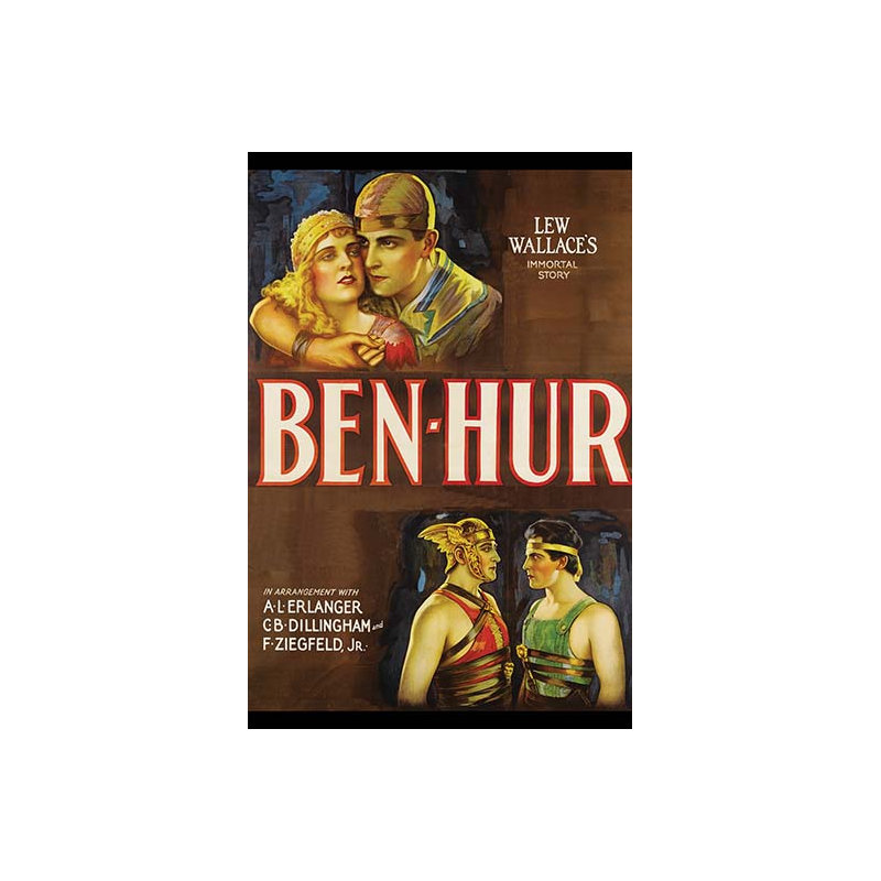 « ben-hur », affiche rétro, H 36 po x l 24 po x P 1,5 po