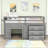 Dianira Kids Twin Loft Bed with Drawers-1550010853
