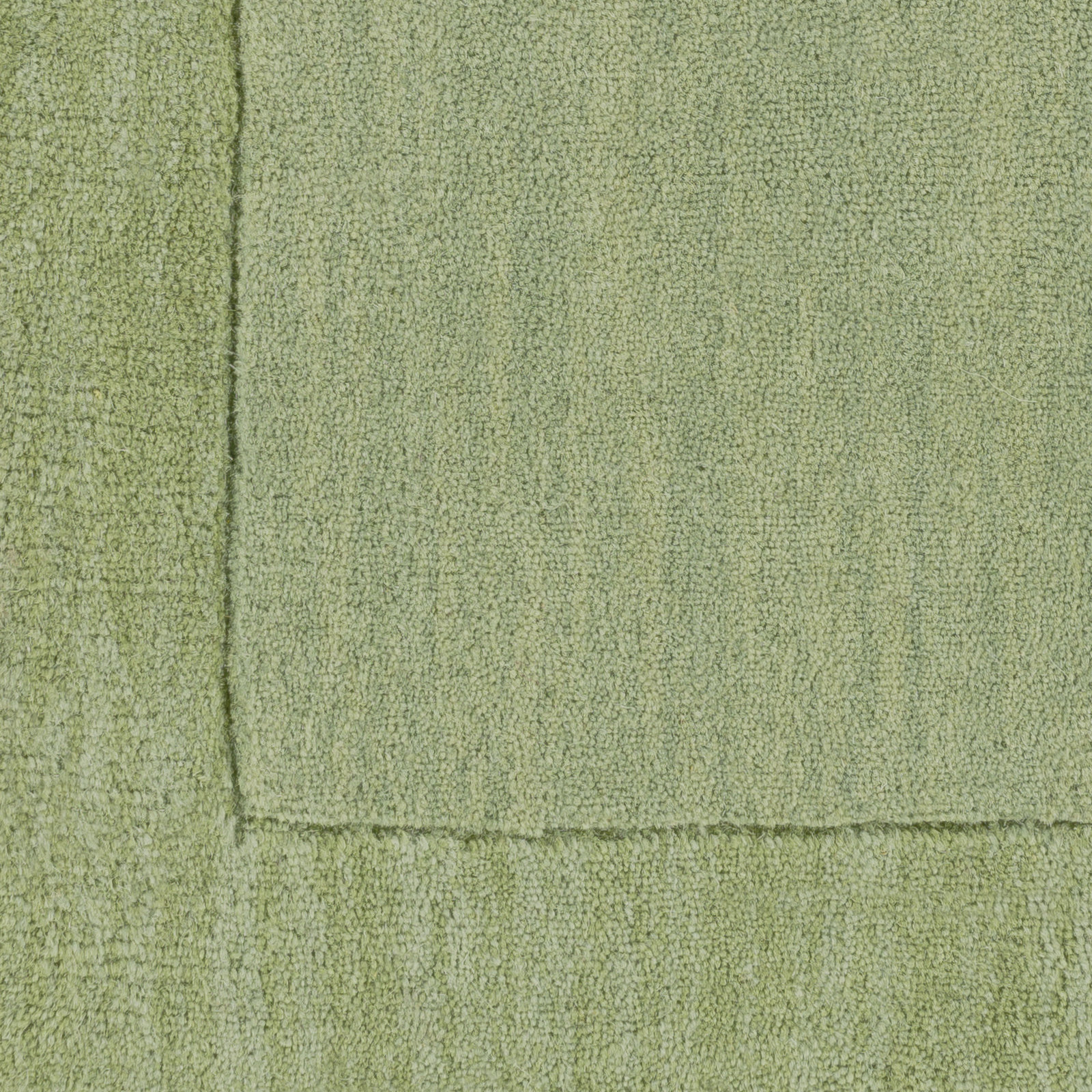 Dolma Medium Green Hand-Loomed Wool Rug, Square 9'9"