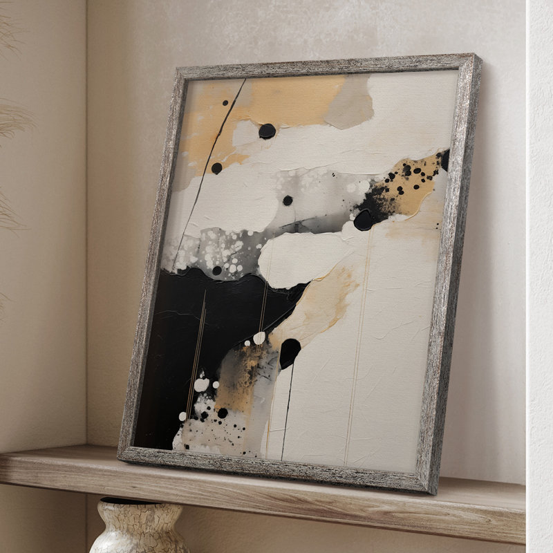 ABSTRACT Series DVIII, reproduction encadrée - bois massif, H 21 po x l 17 po