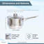 Buckingham Stainless Steel Deep Saucepan with Glass Lid Induction Compatible 18 cm 2.8 Litres  