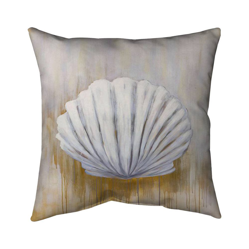Feston Shell Aquatic Animals Pillow - Stylish Home Decor, Square 16"
