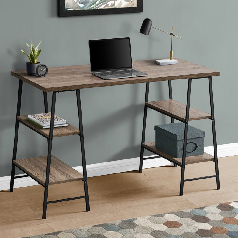 Bureau d'ordinateur, Brun / Noir