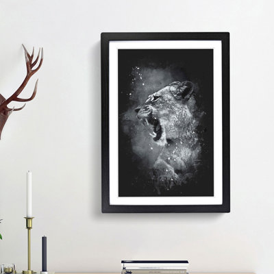Fierce Lioness - Framed Print