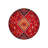 Red Theme Ethnic Motif Traditional Patterned Round Woven Base Vintage Decorative Carpet-961490885