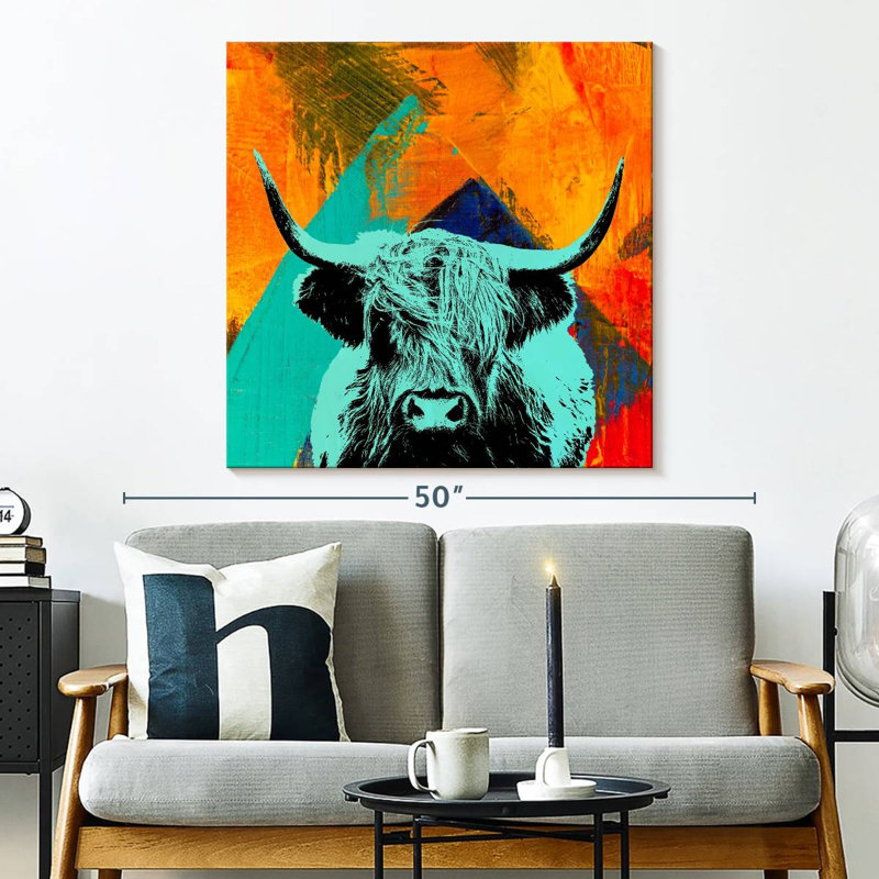 Brampt Highland Cow VI, H 33 po x l 33 po
