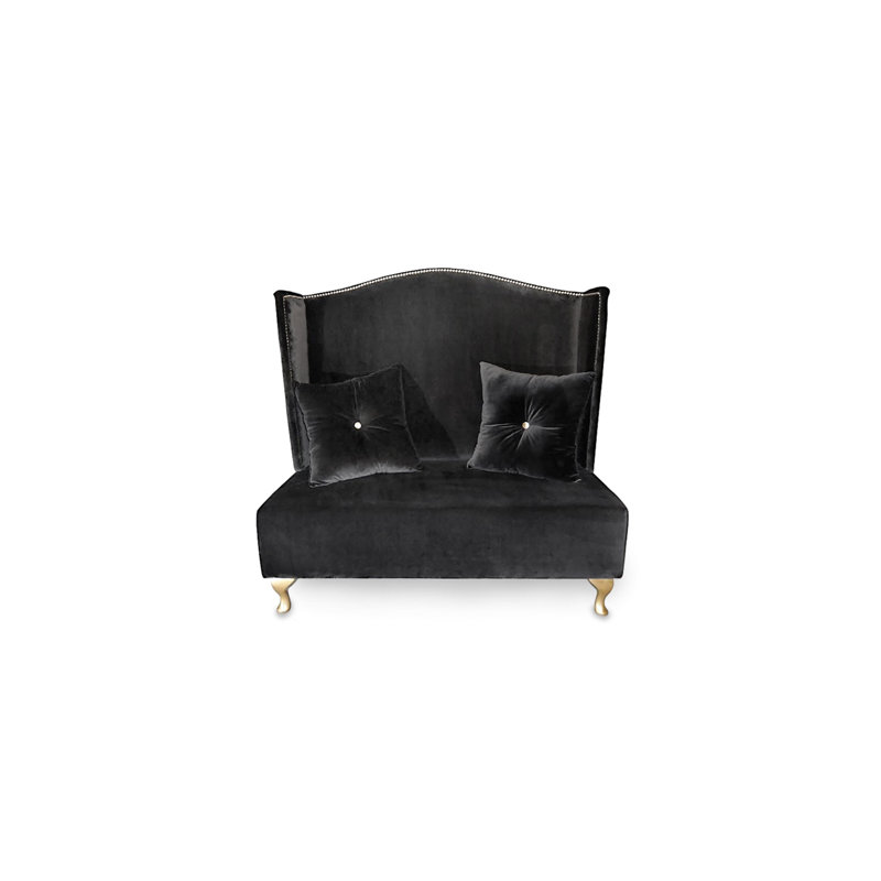 Glamour Loveseat, Black