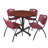 Regency Kobe Round X-Base Breakroom Table, 4 M Stack Chairs-22589904-22589979