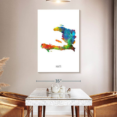 Carte d'aquarelle d'Haïti I