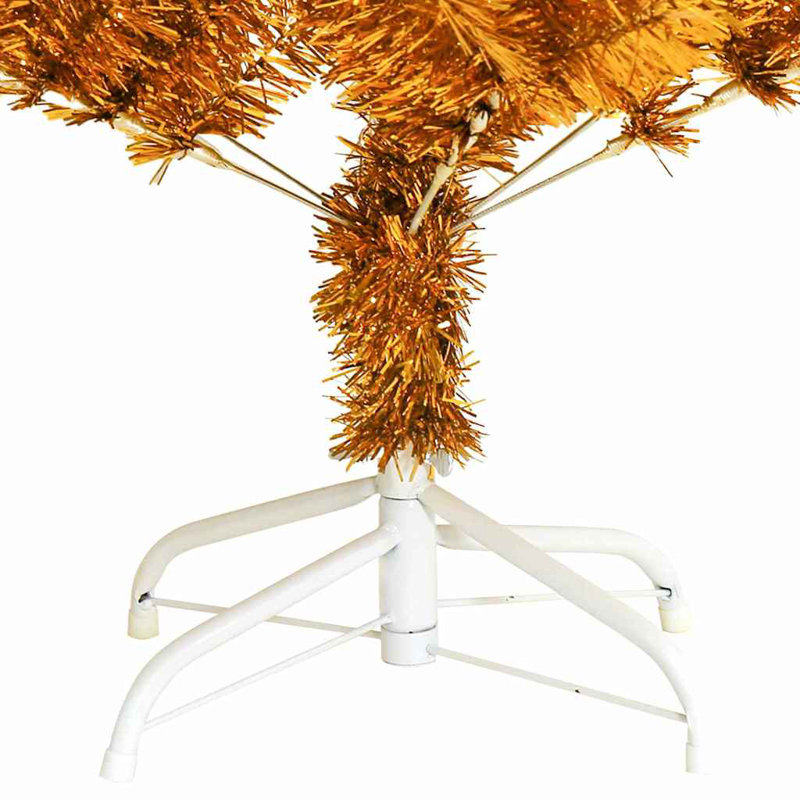 vidaXL Christmas Tree with 300 LEDs with Stand Gold PET, 3.94 ft