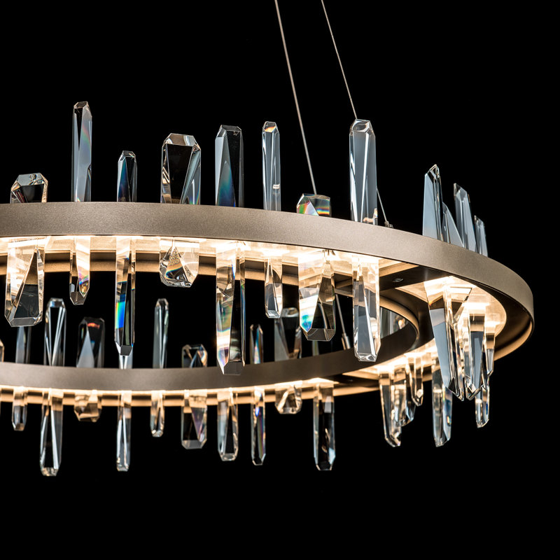 Solitude Circular LED Chandelier, Soft Gold
