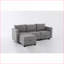 Canapé modulaire modulaire en L à 3 places avec méridienne convertible Rangement, gris foncé | Gris aube | Toile de jute