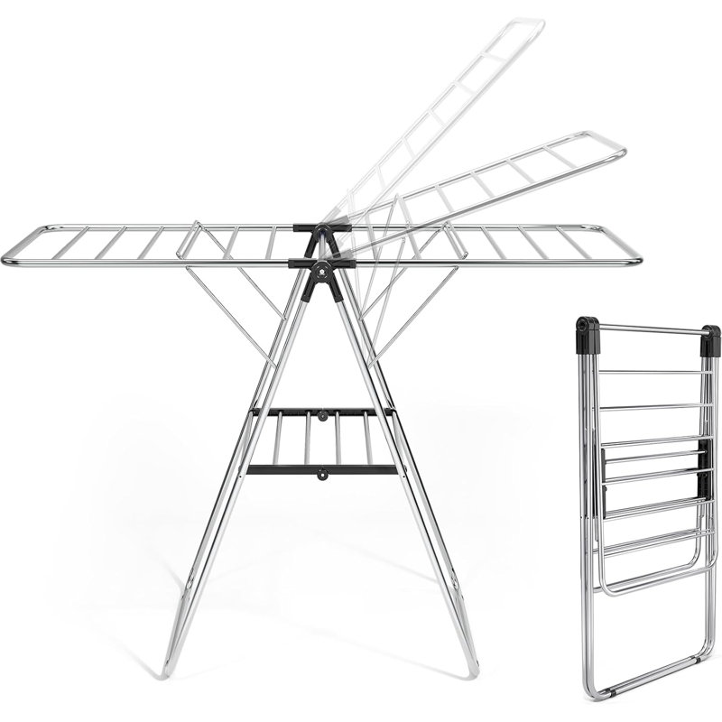 Clothes Drying Rack, Drying Rack Clothing with Height-Adjustabl