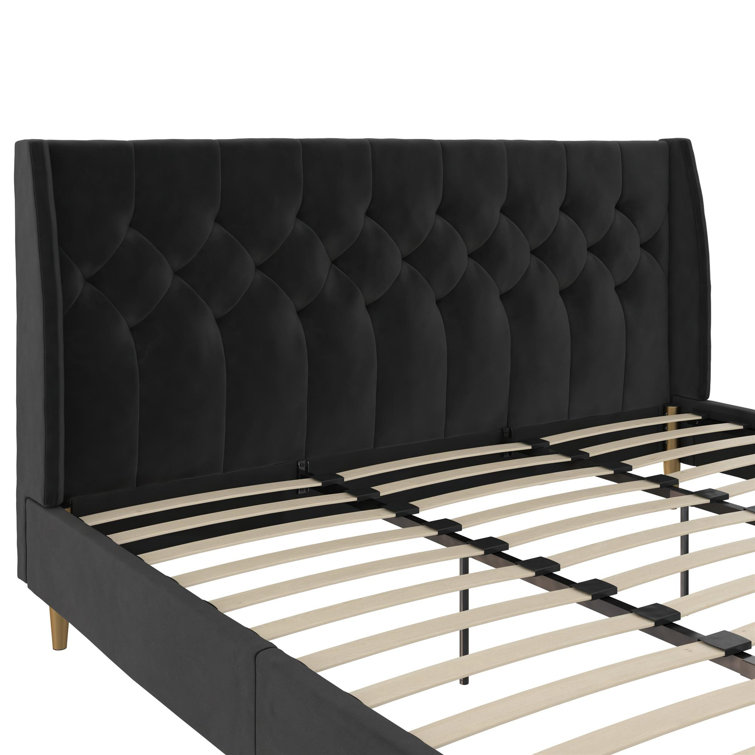 Her Majesty Velvet Upholstered Bed – The Novogratz