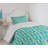 Ambesonne Turquoise Bedspread Set Art Deco Square Lines Turquoise Yellow-105487955